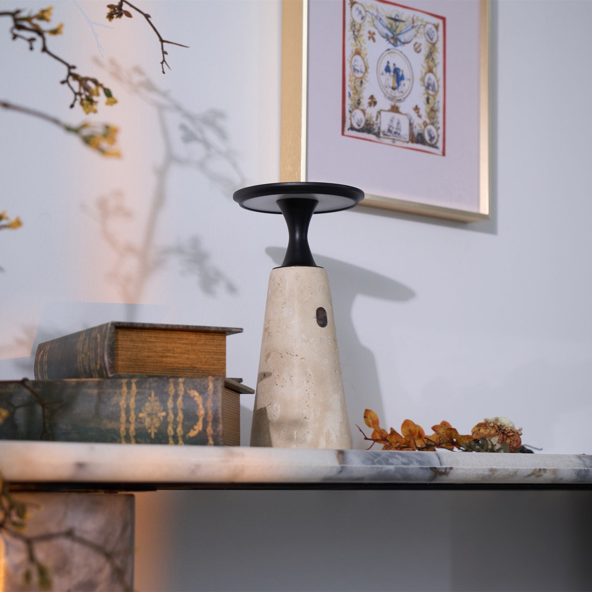 Terchas Rechargeable Natural Stone Table Lamp