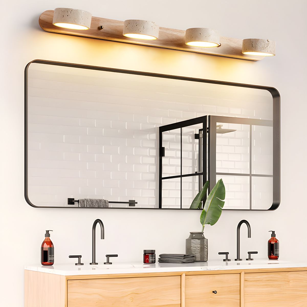 Zinzo Travertine Wall Light