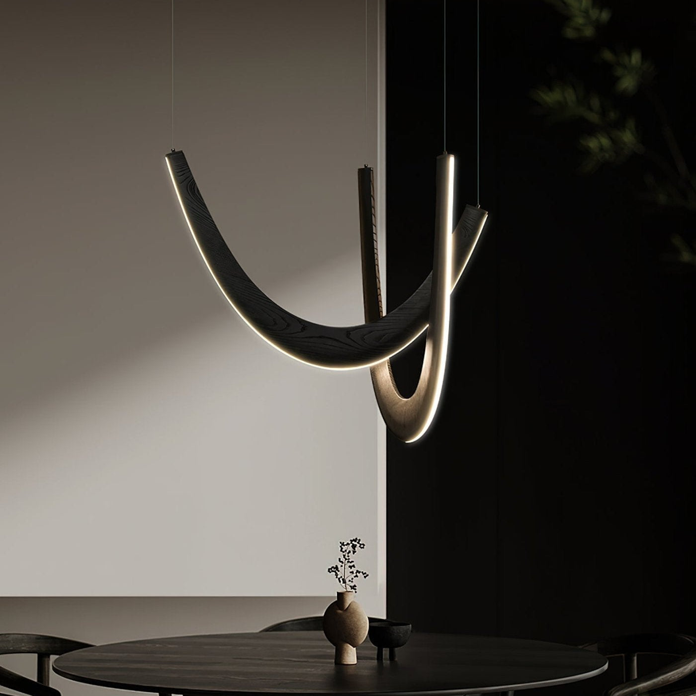 Layn U Shape Wooden Pendant Light