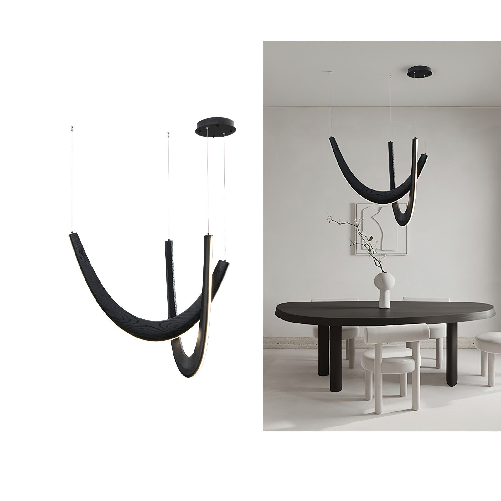 Layn U Shape Wooden Pendant Light