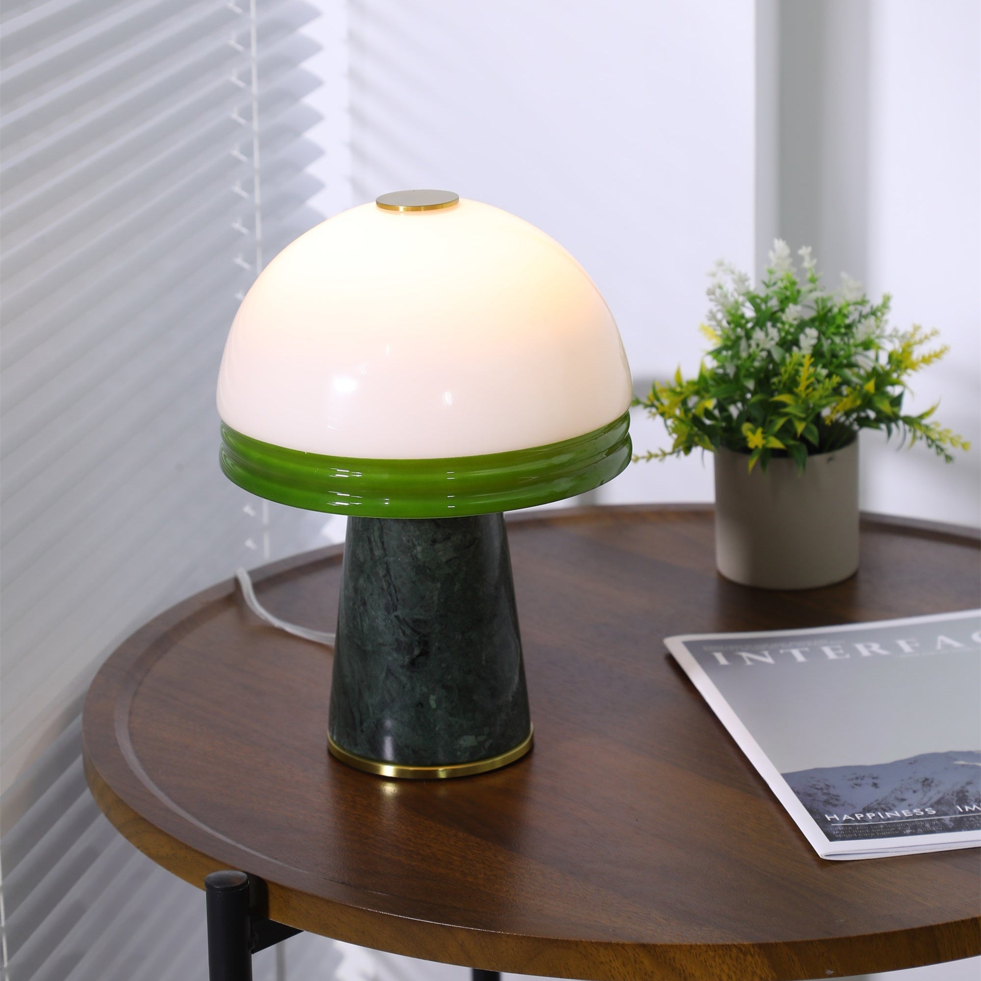 Velura Narrow Marble Table Lamp