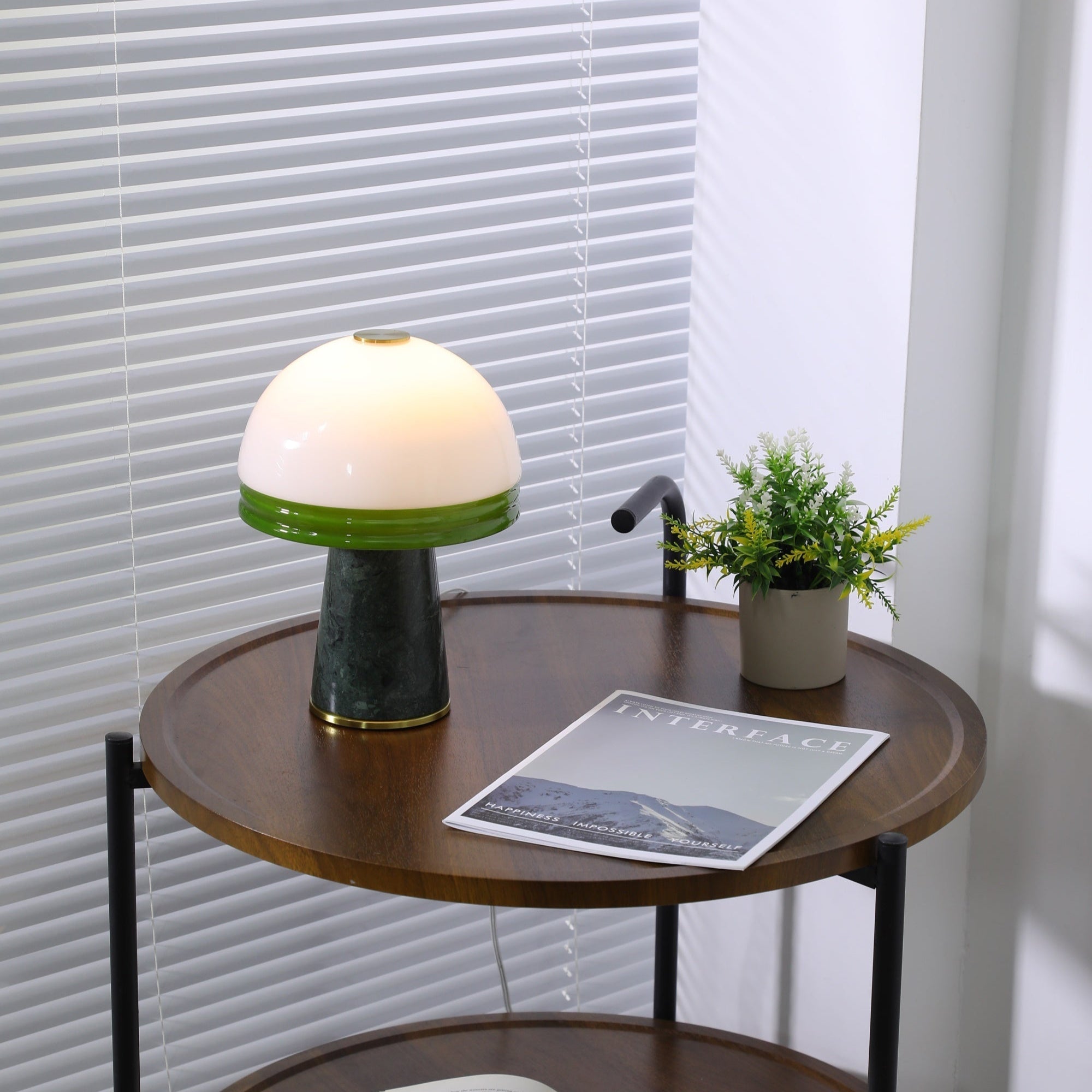 Velura Narrow Marble Table Lamp