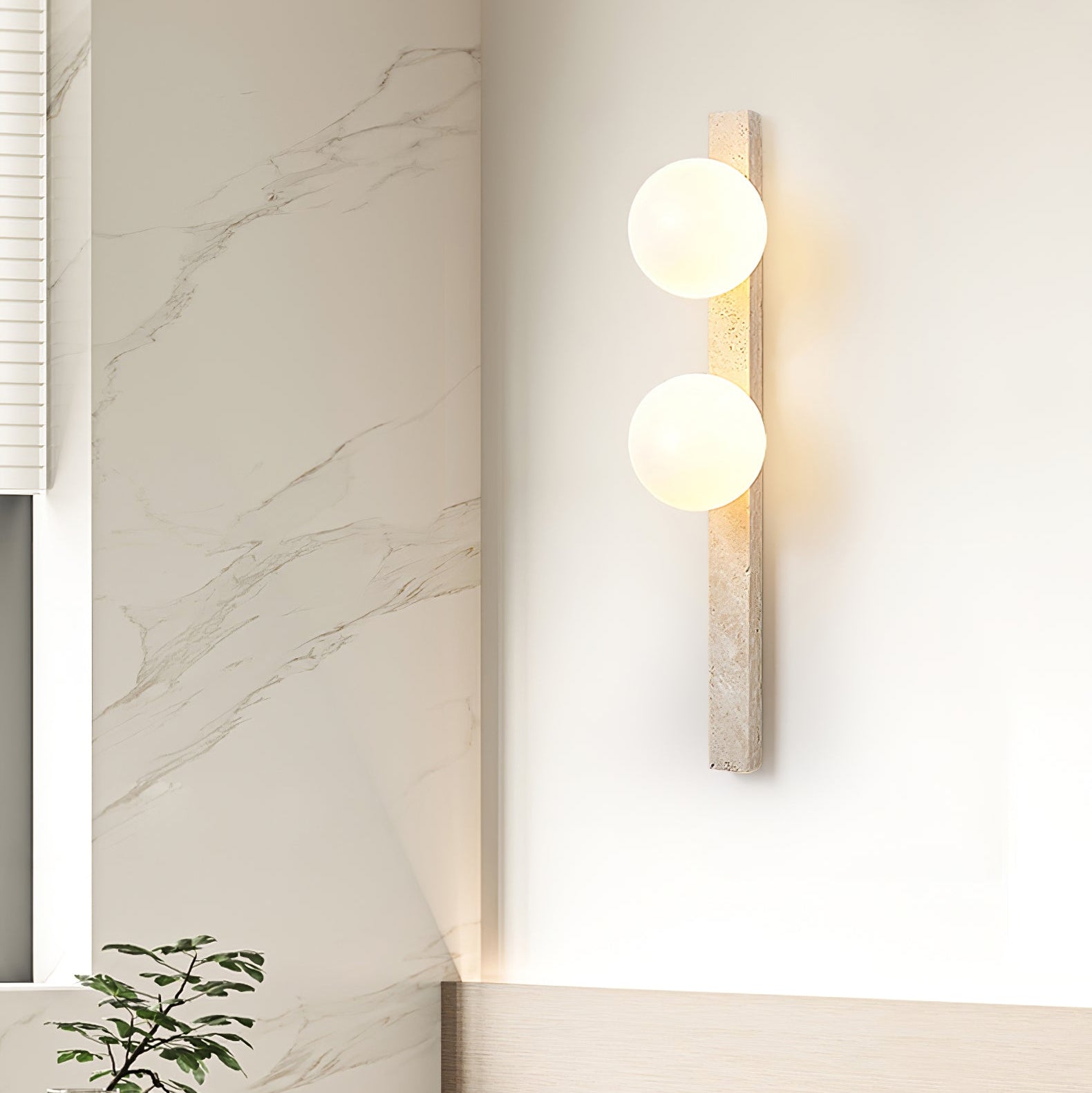 Vemme Natural Stone Wall Light