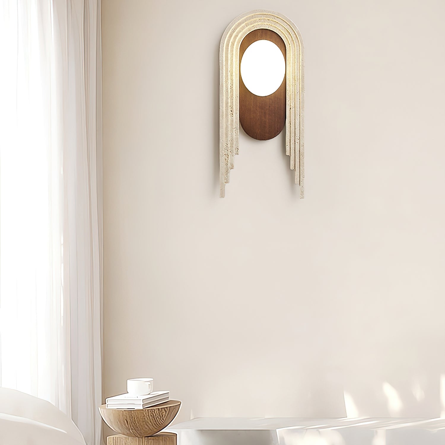 Belva Travertine Wall Light