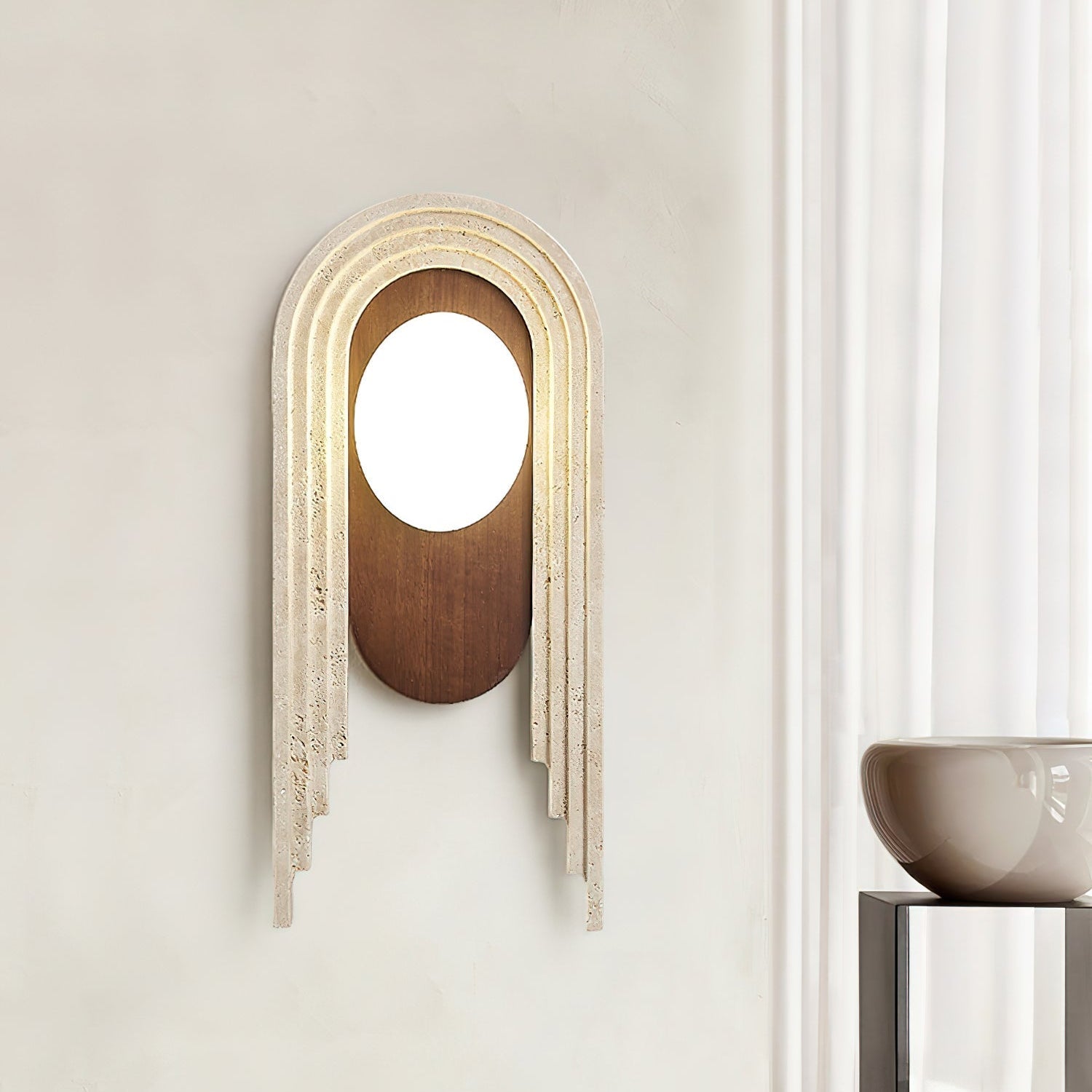 Belva Travertine Wall Light
