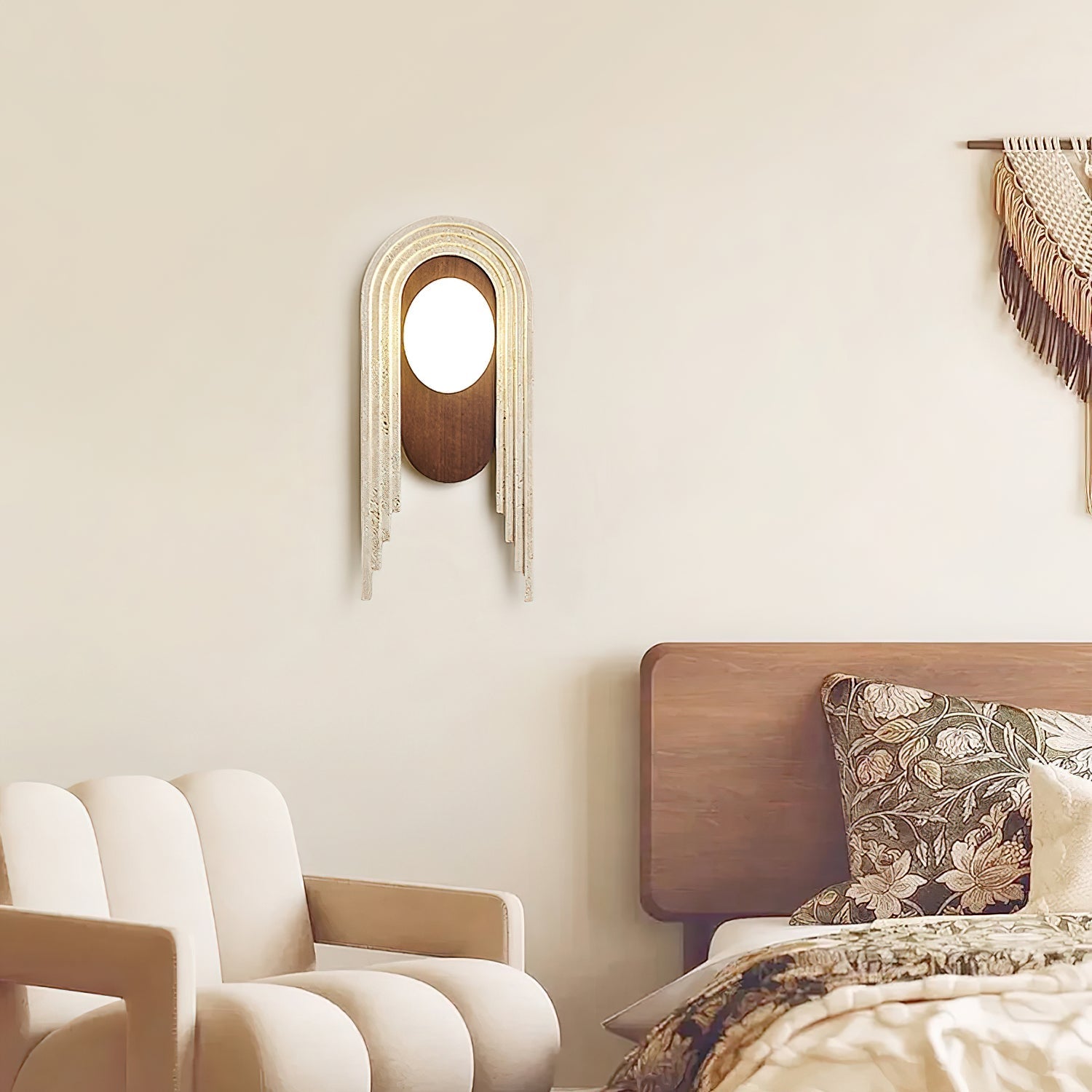 Belva Travertine Wall Light