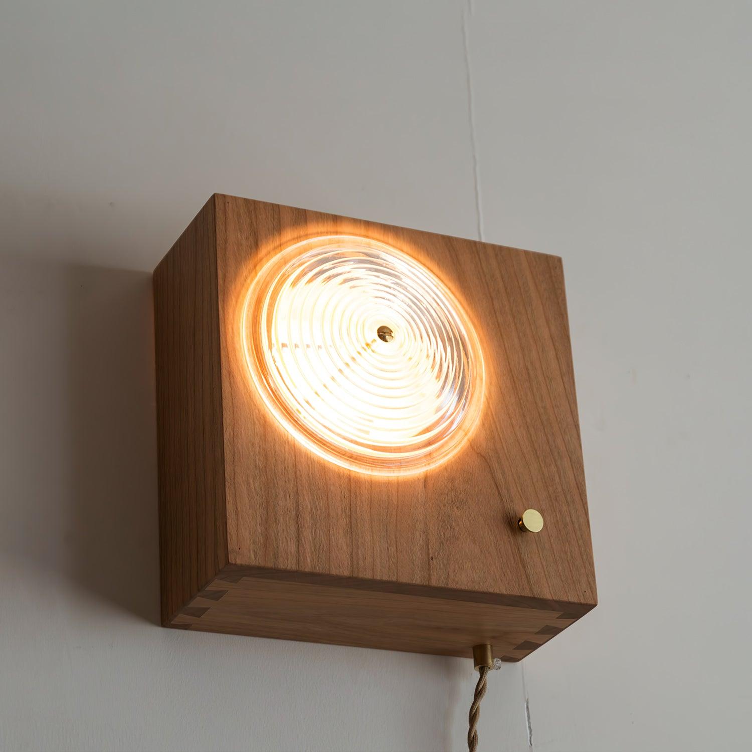 Wooden Vintage Camera Wall Light