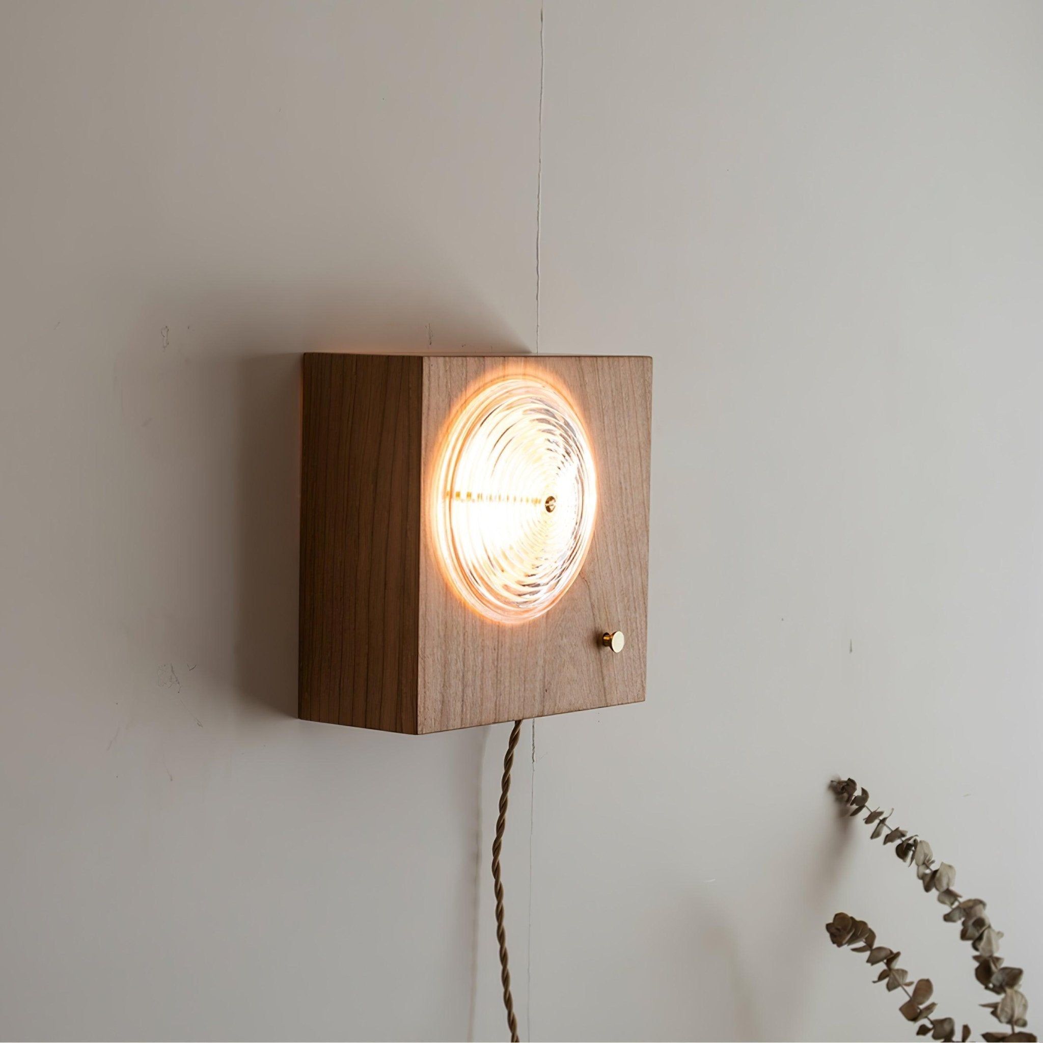 Wooden Vintage Camera Wall Light