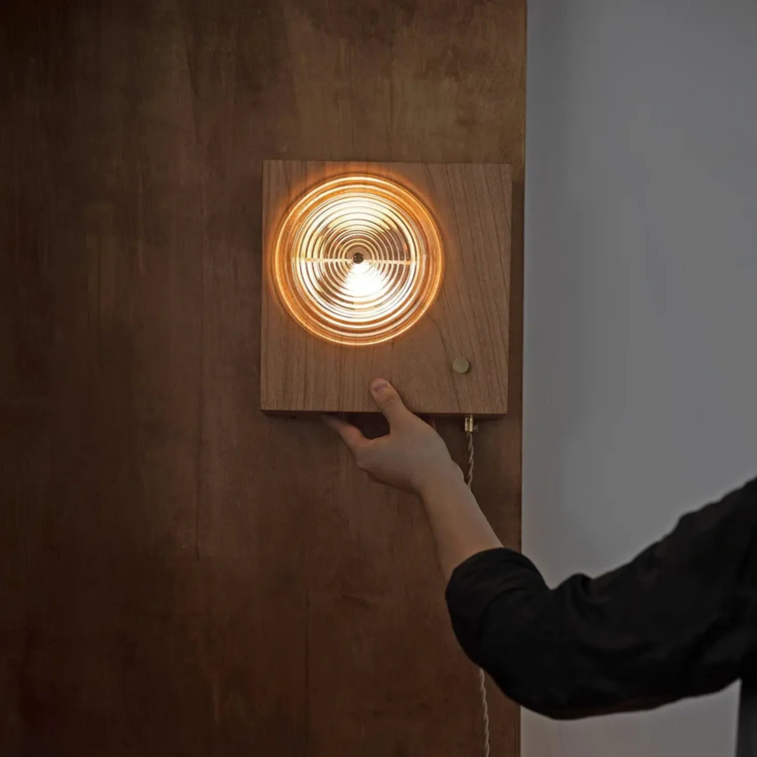 Wooden Vintage Camera Wall Light