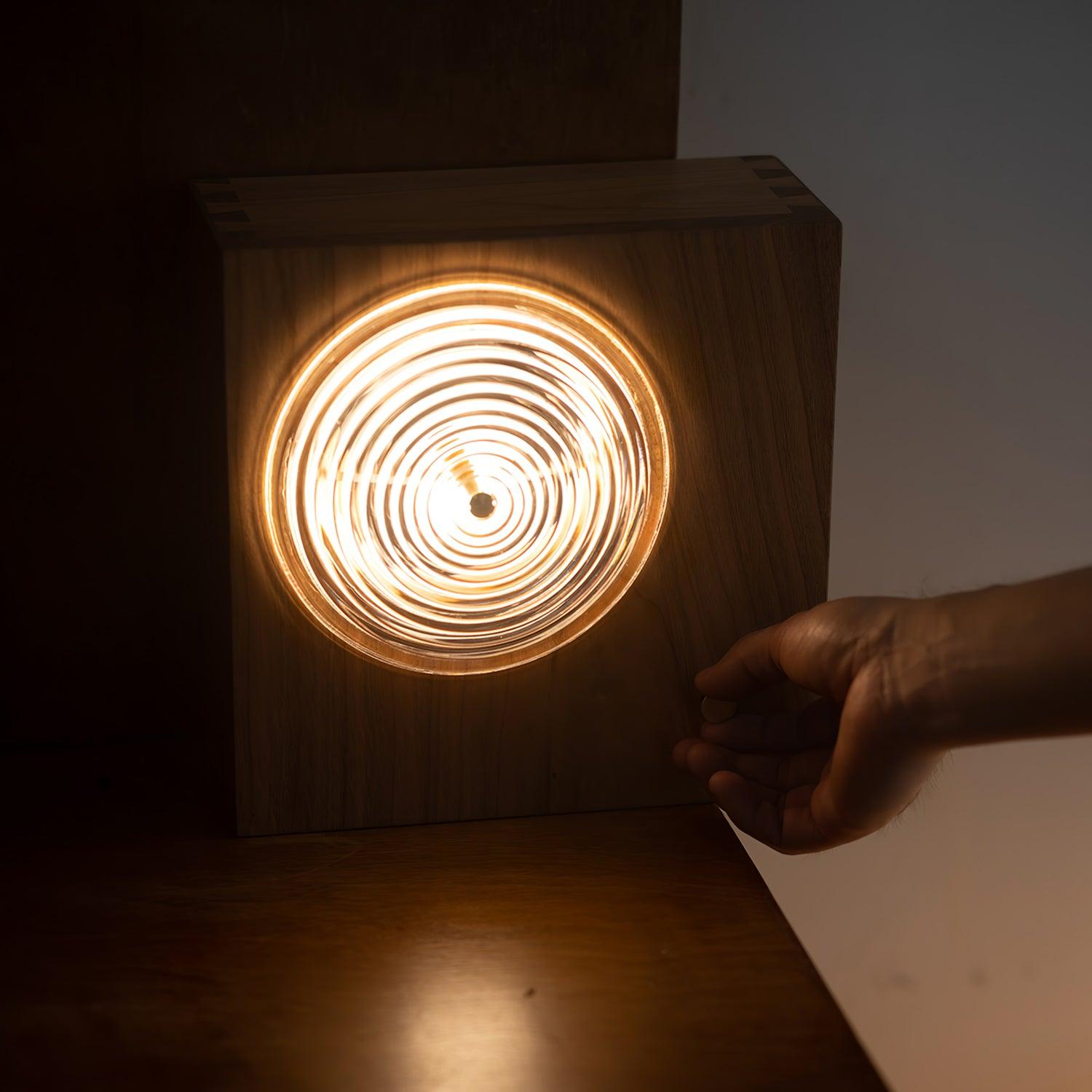 Wooden Vintage Camera Wall Light