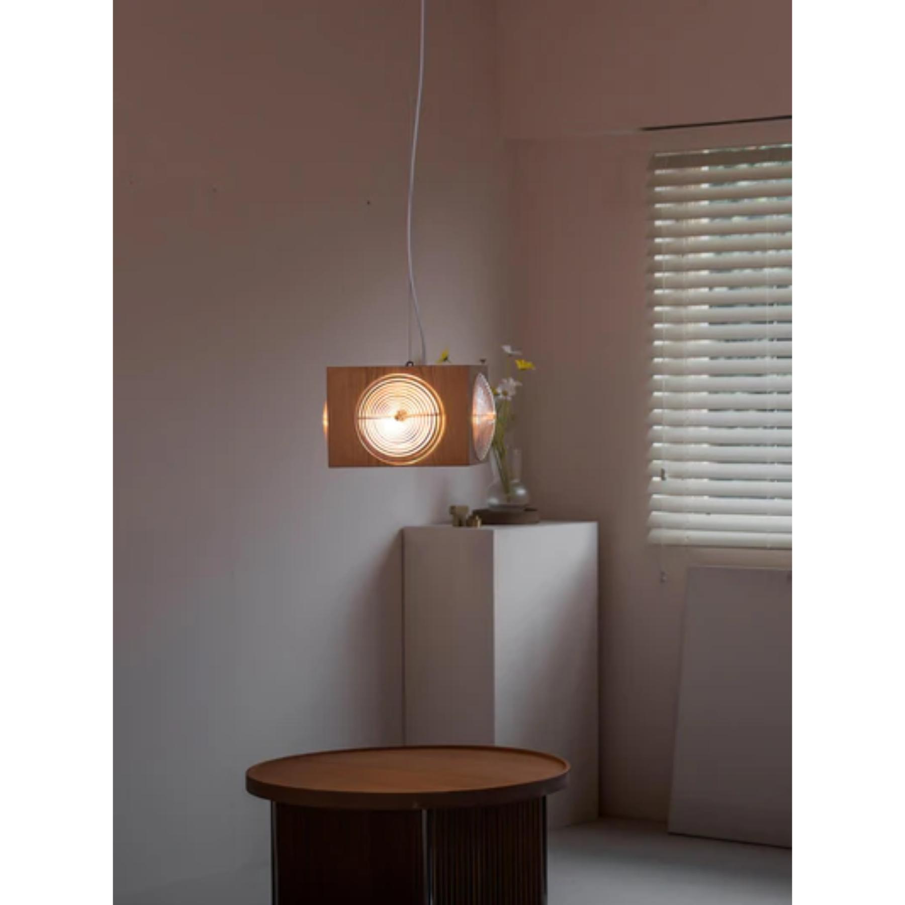 Wooden Vintage Camera Pendant Light
