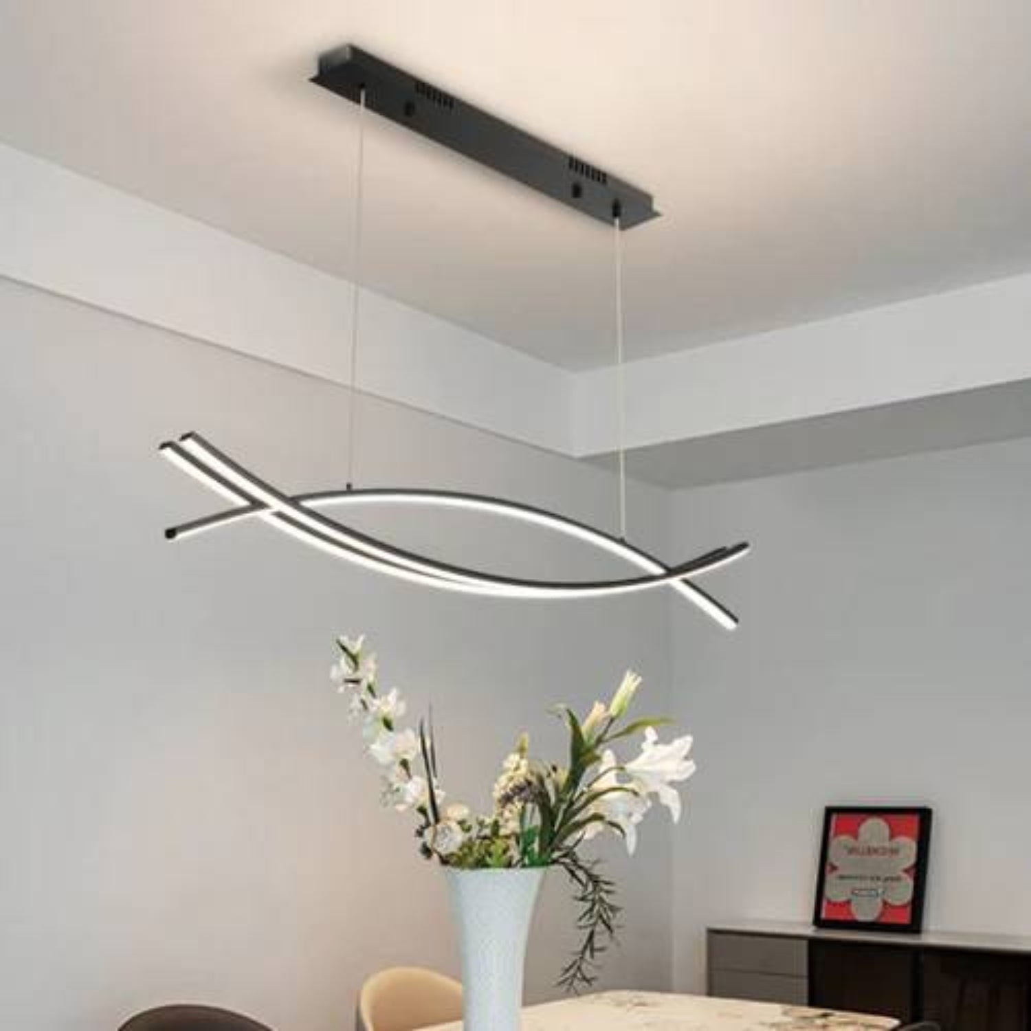 Meco Triple Wave Pendant Light