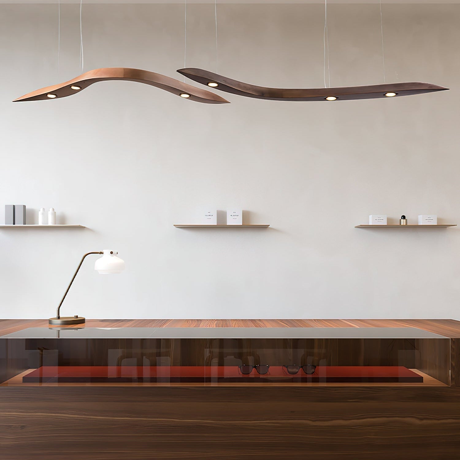 Weloma Wave Wooden Pendant Light