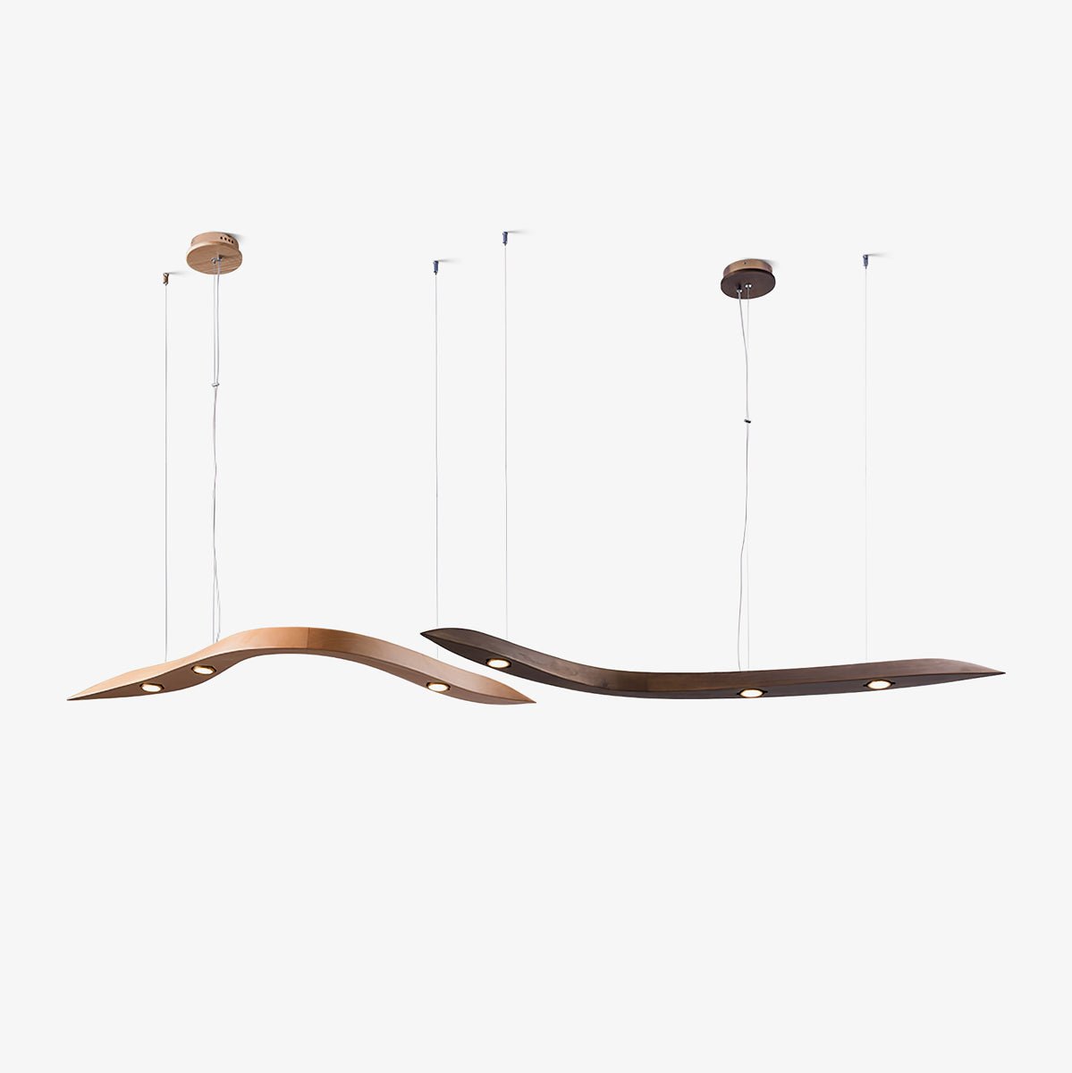 Weloma Wave Wooden Pendant Light