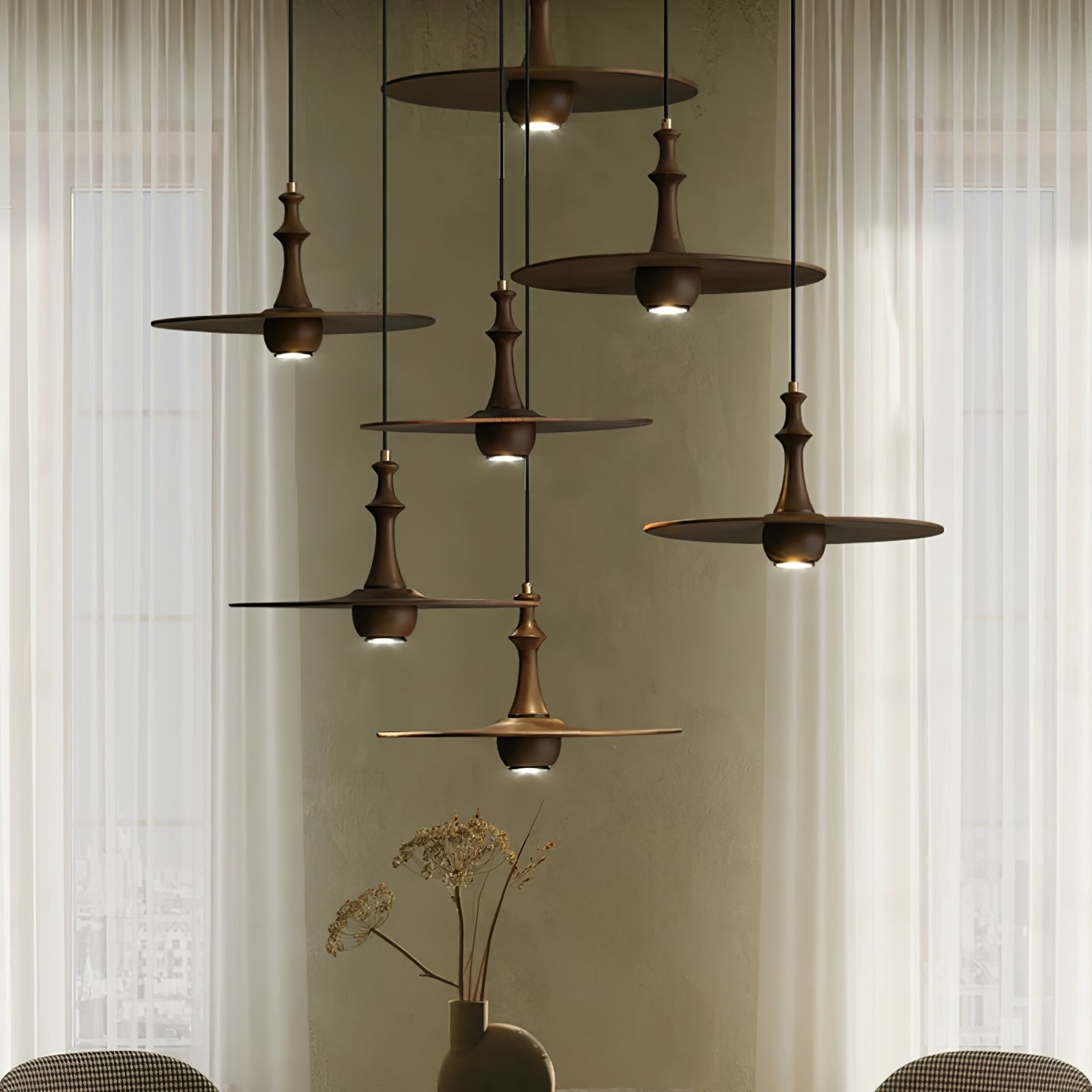 Spindu Wooden Pendant Light