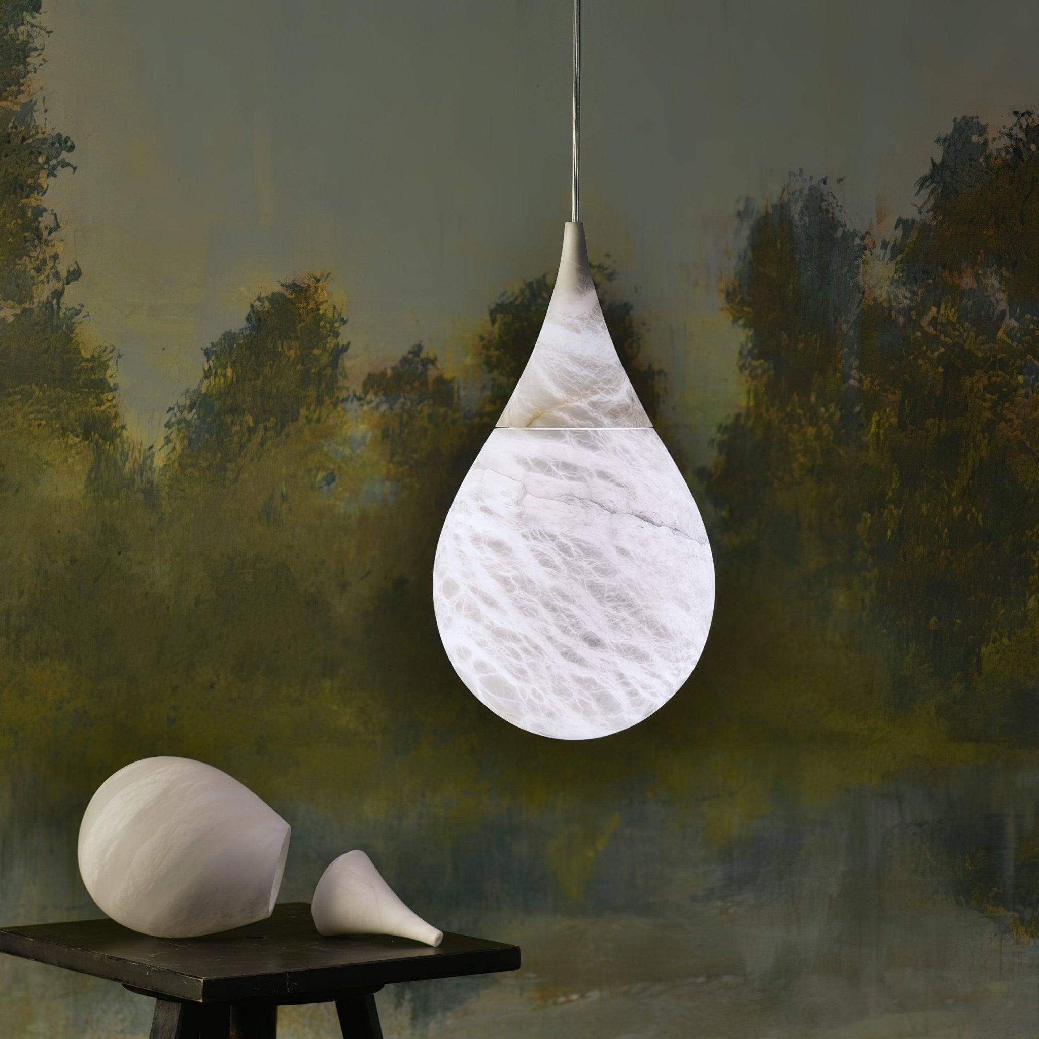 Cyo Alabaster Raindrop Pendant Light