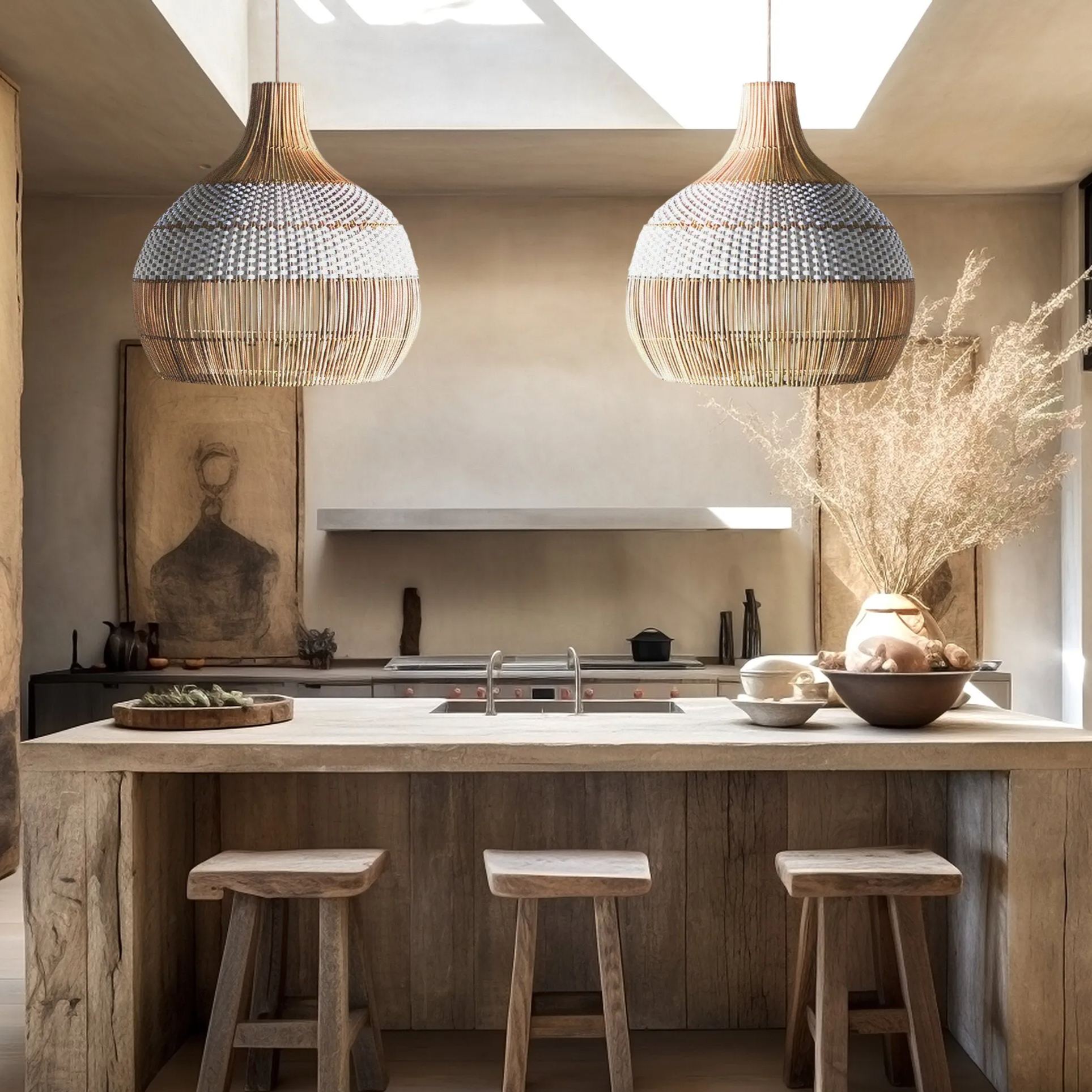 Avelina Woven Boho Pendant Light