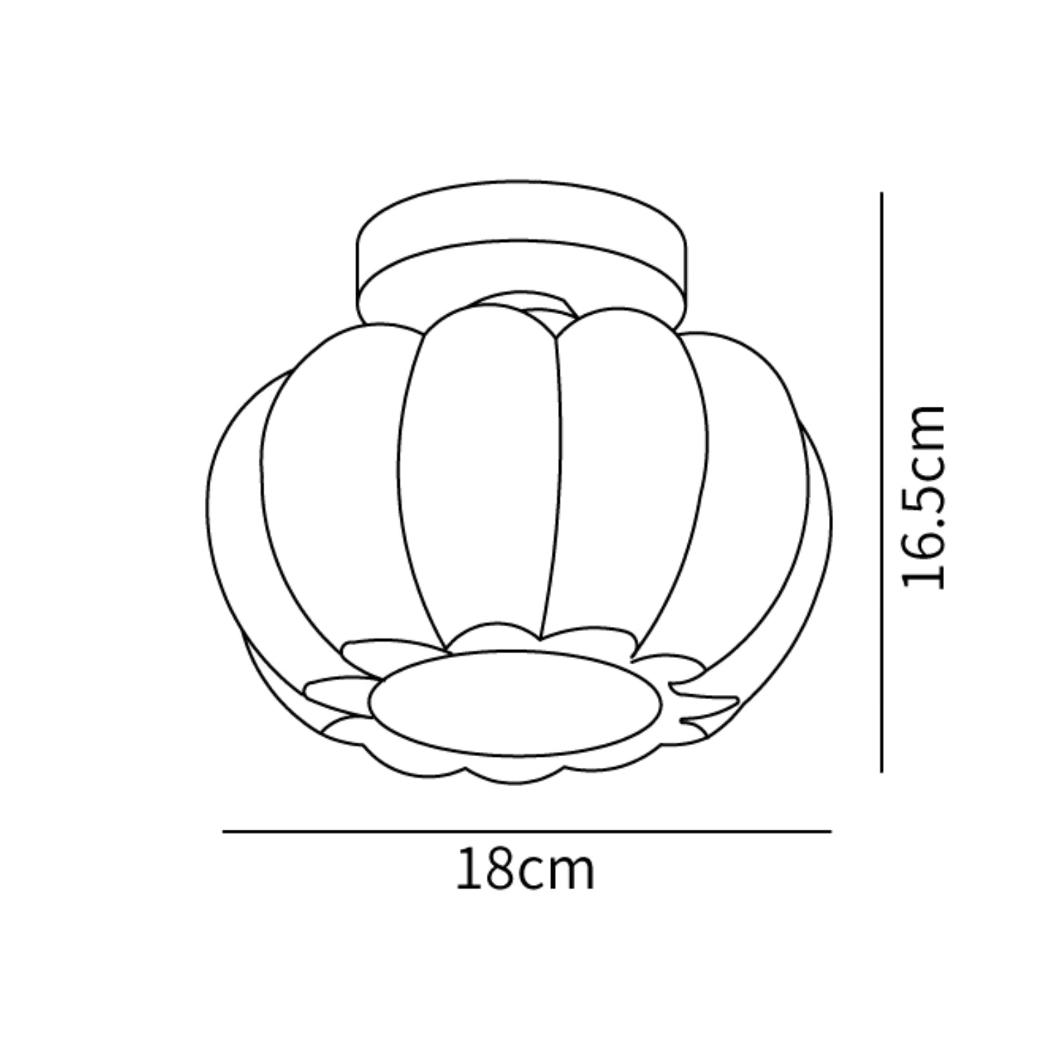 Pompus Pumpkin Ceiling Light