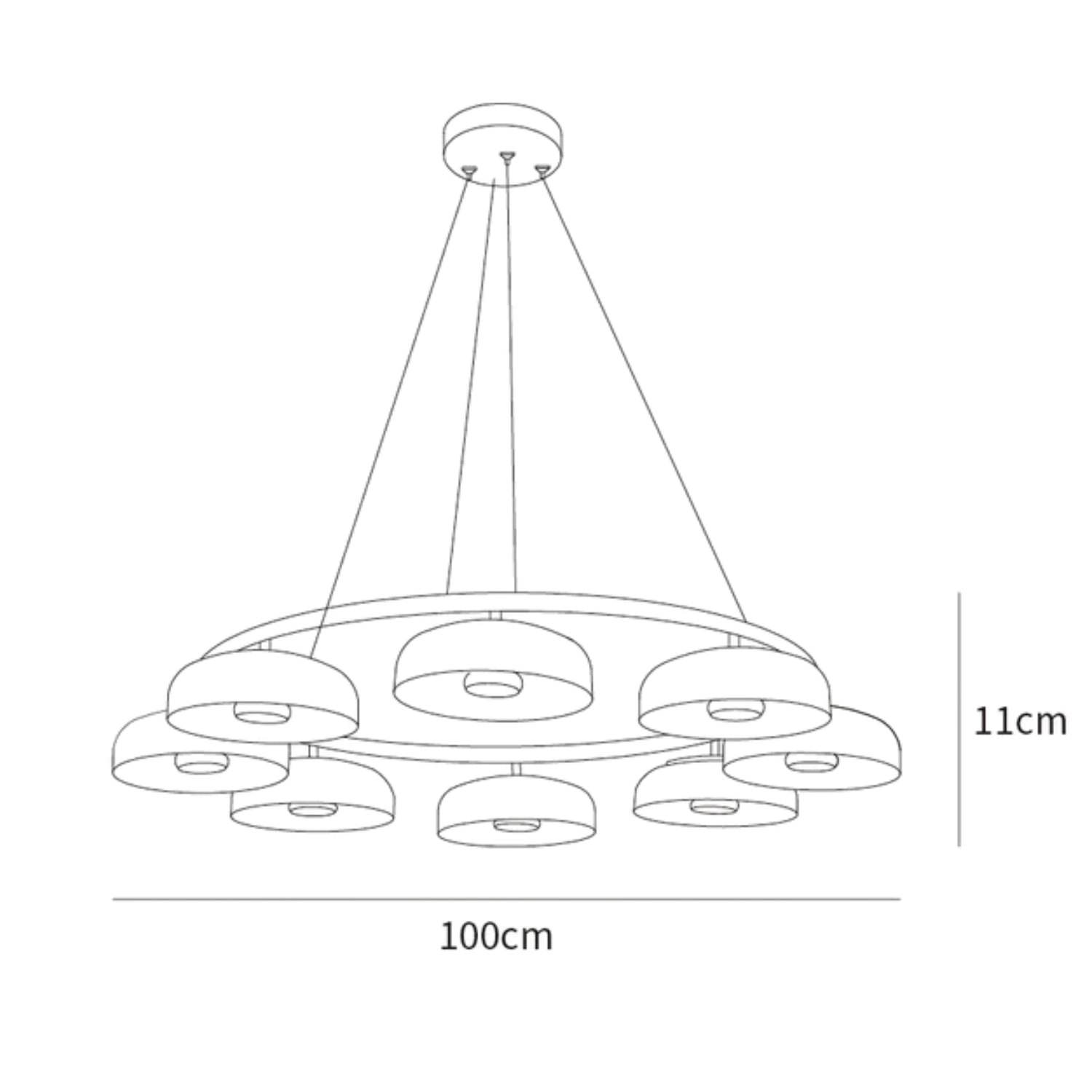 Dorevan Multi Round Pendant Light