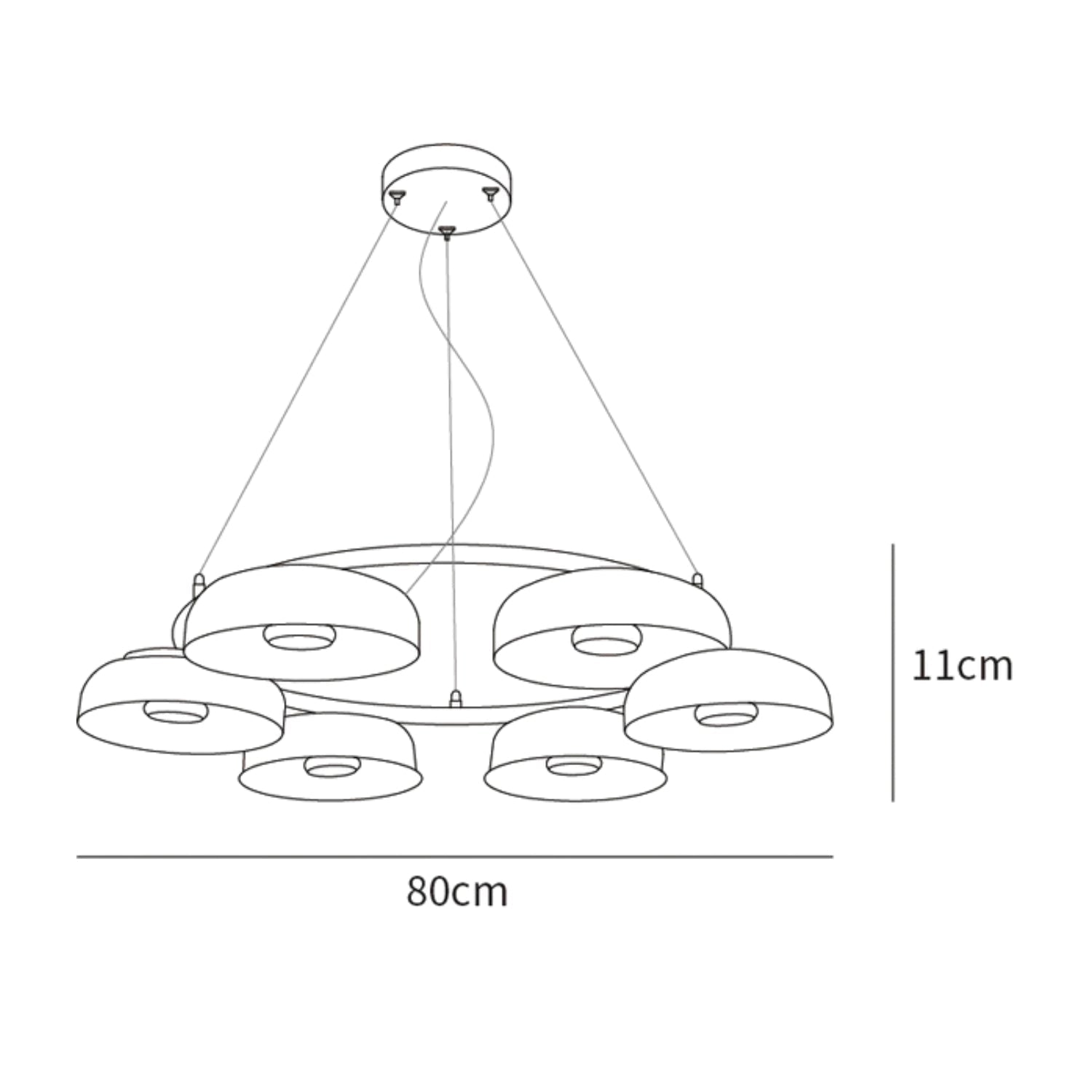 Dorevan Multi Round Pendant Light